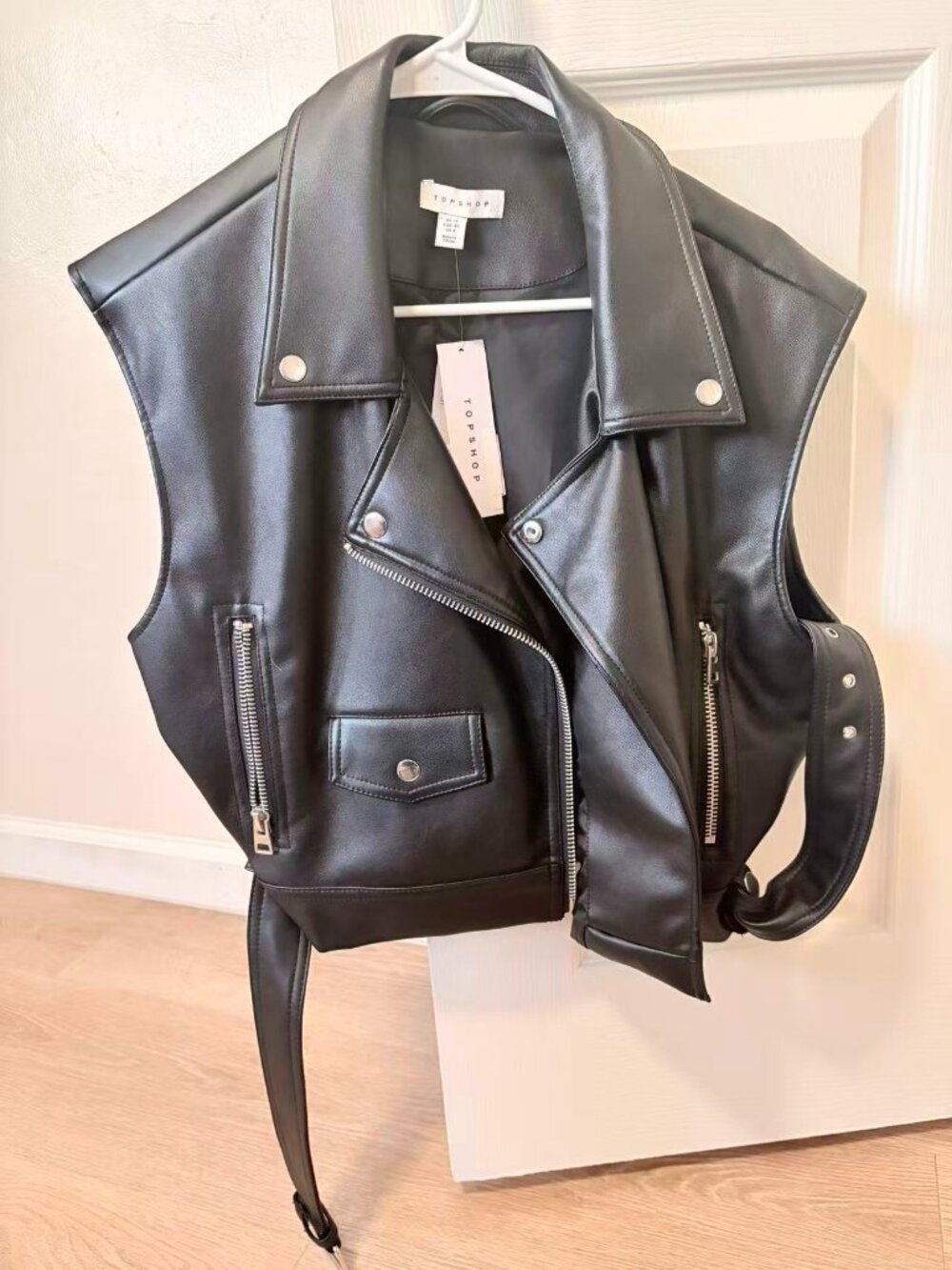 TOPSHOP brand new faux leather vest